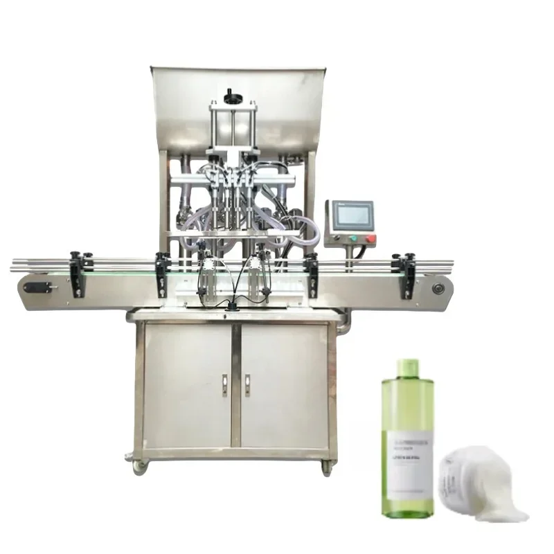 Automatic Cream Lotion Body Gel Hair Spray s Cream Bottle Servo 4 Heads Piston Pump Paste Filling Machine for Business