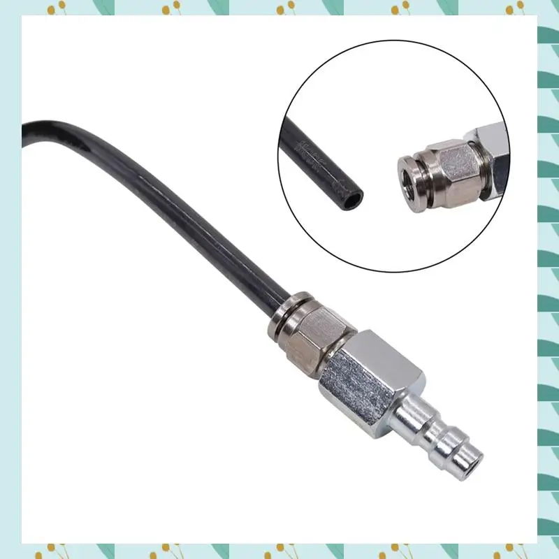 A71P 6Mm Low Pressure Coil Hose With Foster Quick Release Coupling HPA Quick Disconnect Coupling Low Pressure Corrugated Hose