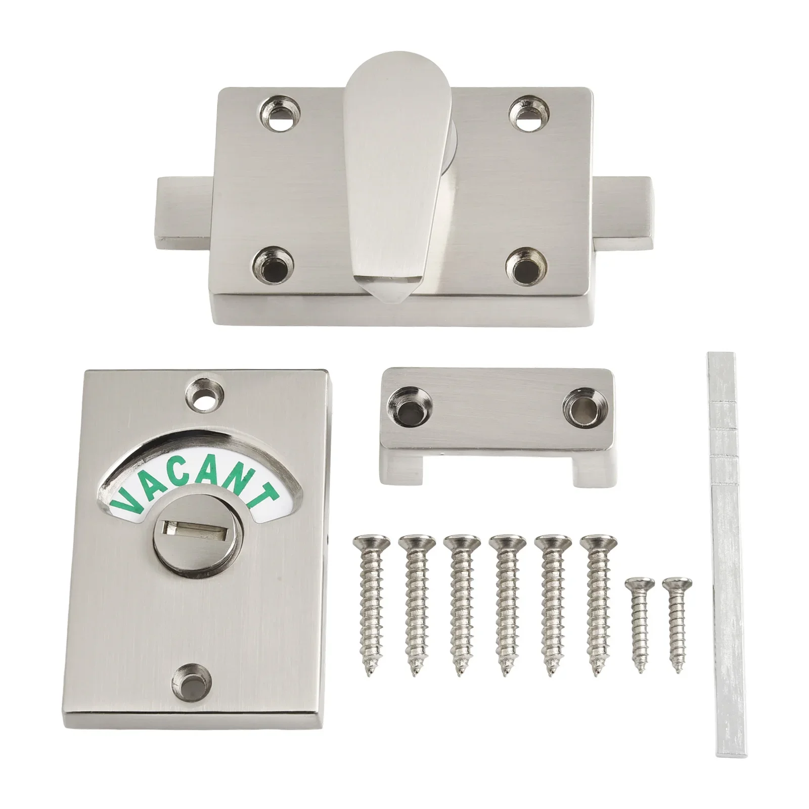 Замок конфиденциальности в ванной комнате, индикаторный замок для унитаза, прочная конструкция из цинкового сплава, гладкая отделка, дизайн в больших дорожных областях