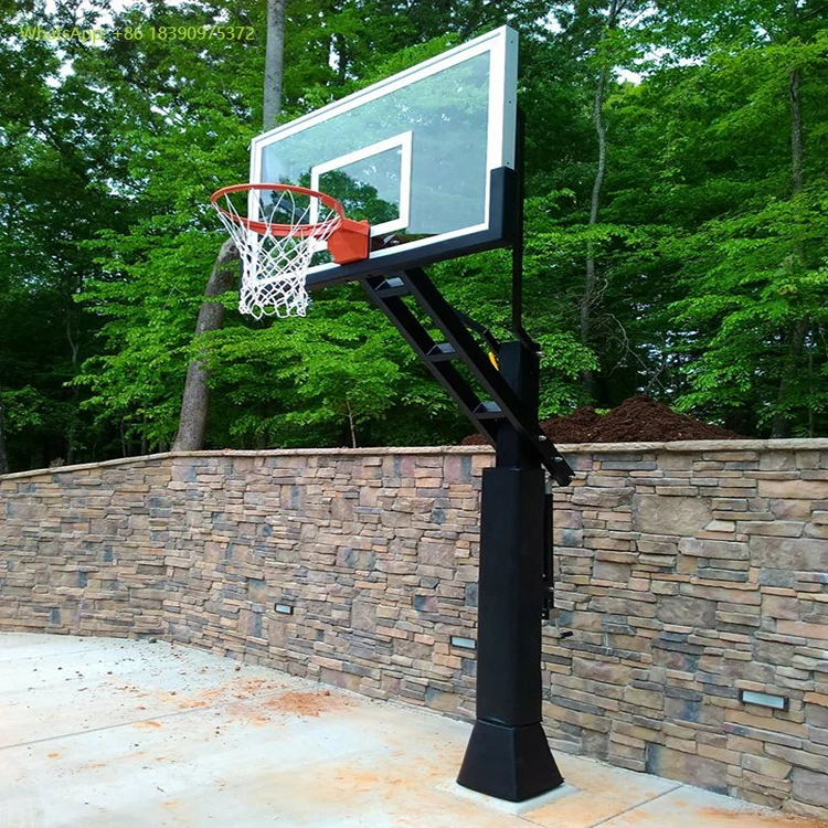 

Hot Selling Inground Height Adjustable Basketball Hoop Outdoor Basketball Training Equipment With Stand