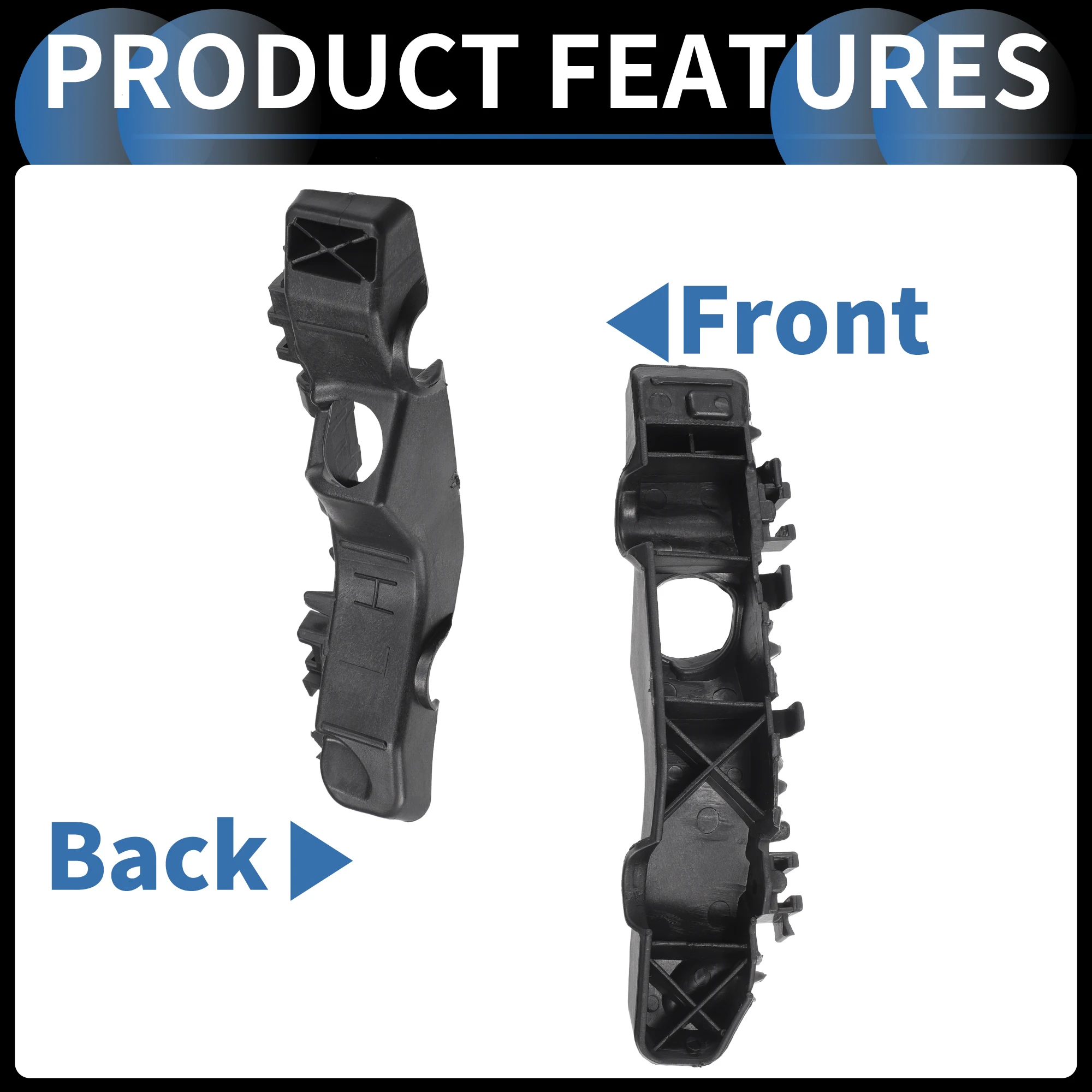 UXCELL Bumper Support Bracket Left and Right Side Front Bumper Retainer Bracket Hold Mount for Kia Picanto 2017