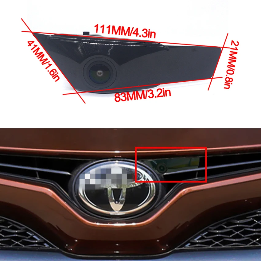 HD AHD 1080P Car Front View Camera Parking Logo Camera Waterproof For Toyota Camry Front Edition 2018 2019