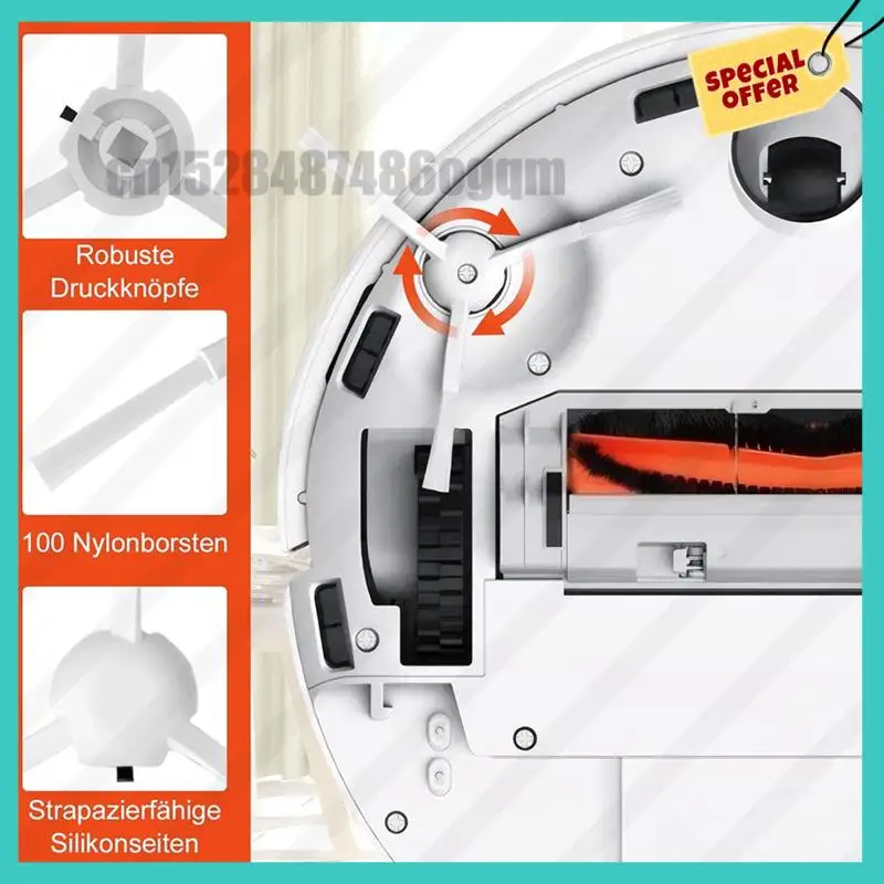 -ABJZ اكسسوارات أجزاء ل Xiaomi X20 + / X10 + مكنسة كهربائية استبدال أجزاء فرشاة جانبية رئيسية فلتر Hepa ممسحة القماش أكياس الغبار