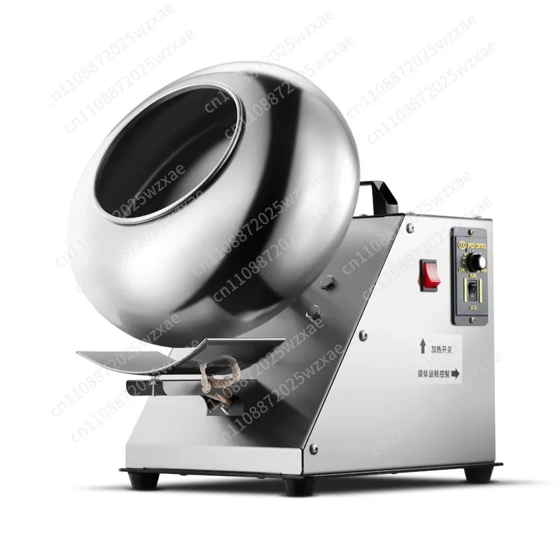 Máquina para recubrir dulces con cacahuates, máquina de recubrimiento de chocolate de acero inoxidable, máquina de recubrimiento por pulverización, máquina de pulido