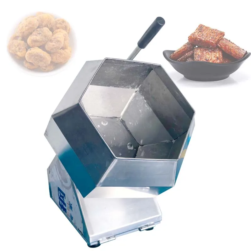 

110V 220V Octagonal Potato Chips Flavor Mixer Snack Food Popcorn Seasoning Coating Flavoring Machine Drum Machine