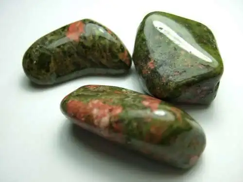 1/2lb Bulk Tumbled Unakite Jasper Stones from South Africa -Polished Natural Crystals for Reiki Crystal Healing *Wholesale Lot*