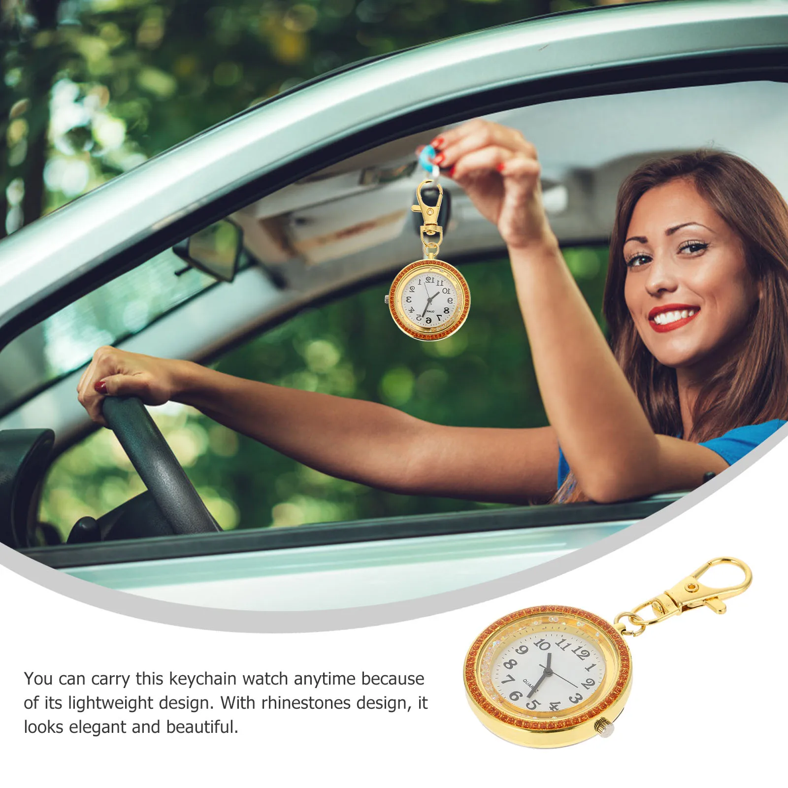 Кварцевые карманные часы, брелок, подвесной портативный стеклянный кулон, студенческая медсестра, подарок, украшенный стразами, прочный, длительный срок службы