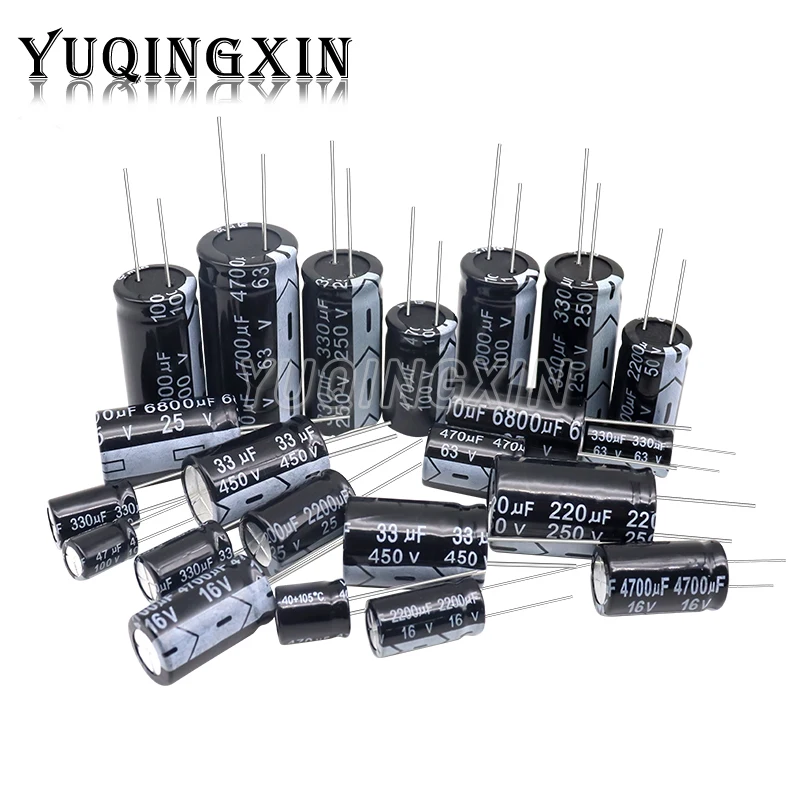 

Aluminum Electrolytic Capacitor 10V 16V 25V 35V 50V 400V 450V 470UF 100UF 220UF 330UF 470UF 680UF 1000UF 47UF 10UF 22UF 0.47UF