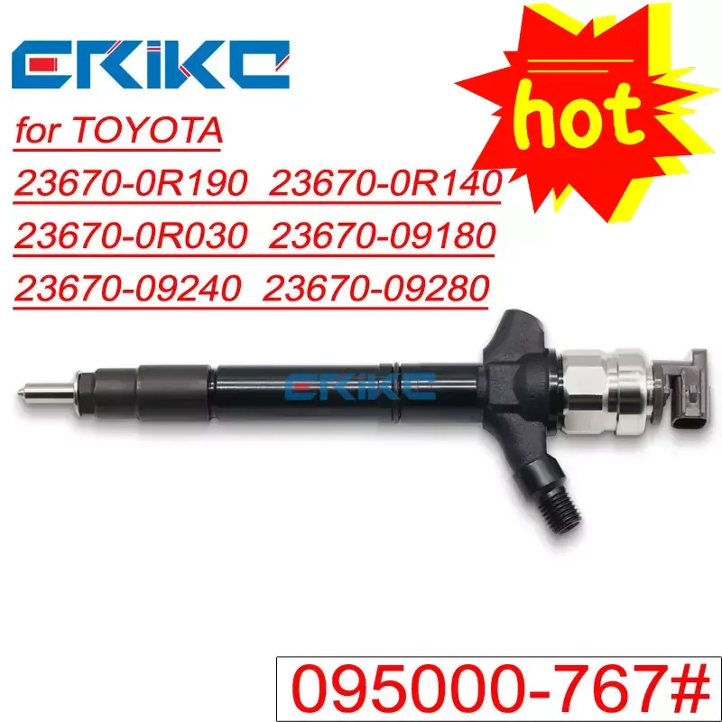 095000-7670 Fuel Injector Nozzle 095000-7671 Diesel Sprayer Parts 23670 09240 for Toyota Corolla 1AD-FTV 2.0L 23670 09180 DENSO