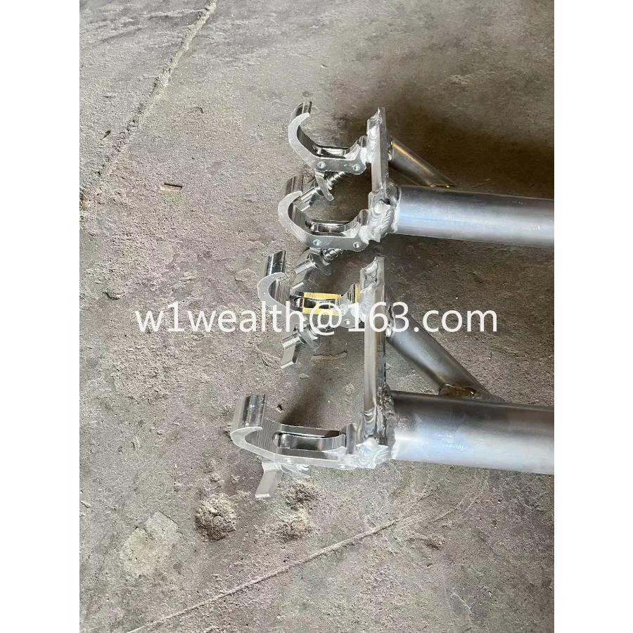 50CM Black Silver Aluminum Alloy Double Spring Win Hook Claw Light Pole Fixed Coupler Truss Display PIPE Connection