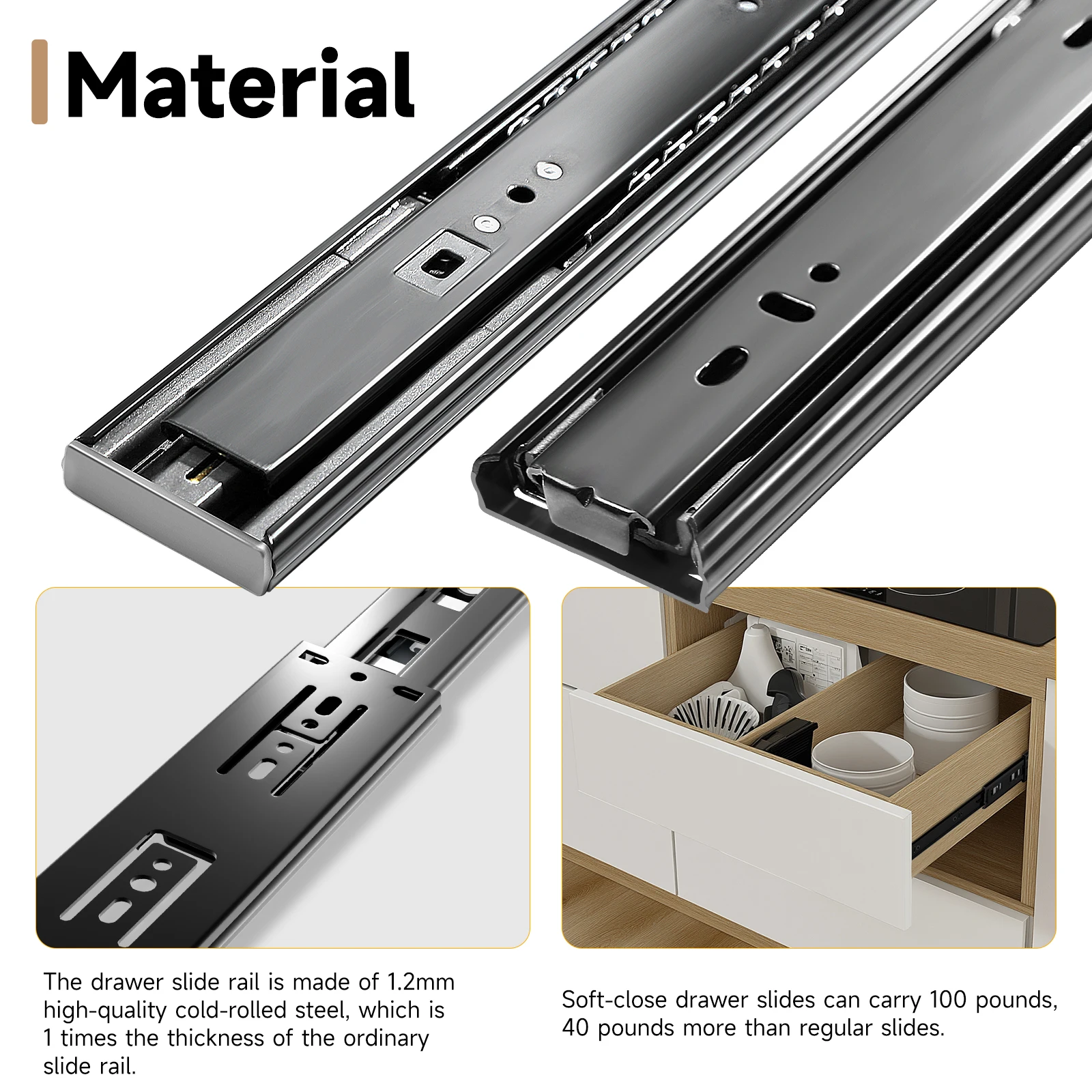 Aolisheng corrediça de gaveta - Drawer Slide Pair avaliação e preço