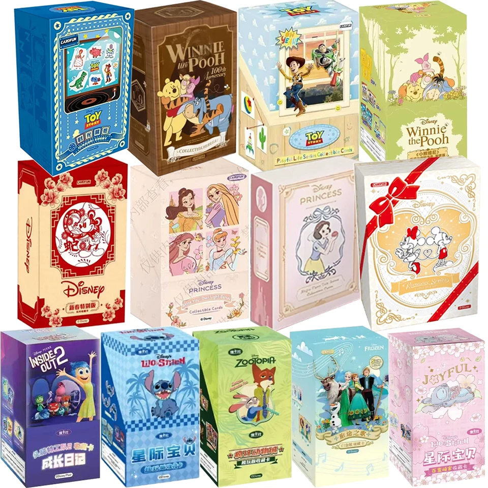 Disney100 カーニバルコレクション スティチ 未開封BOX 中国 Genuine Disney 100 Carnival Series Trading Cards for Children