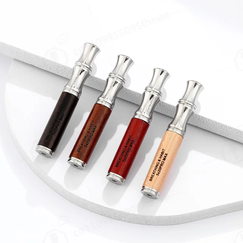 Double Flat‑Mouth Rosewood Breathing Necklace, Fruit Scent Refill Inserts, Meditation Stress & Anxiety Relief Pendant 3