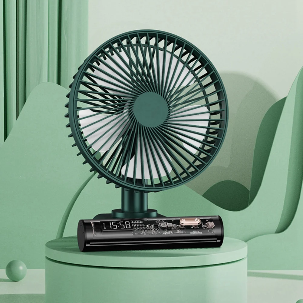 GORĄCE! Nowy wentylator biurkowy Mini wentylator USB Przenośny zegar biurowy Mały wentylator Wentylator o długiej żywotności baterii