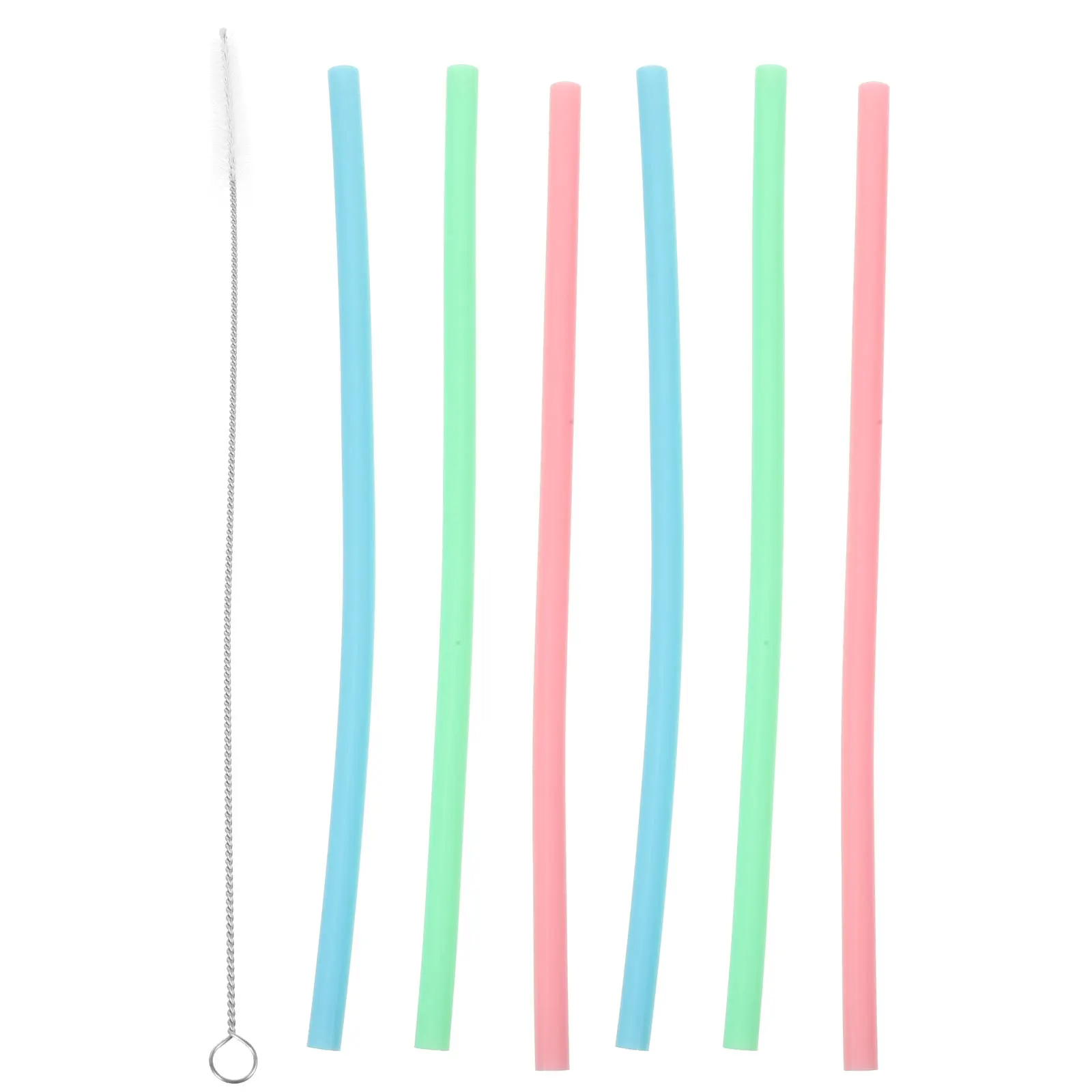 

Flat Cup Straw Mugs Reusable Silicone Drinking Straws Pipeline Smoothie Coffee Silica Gel