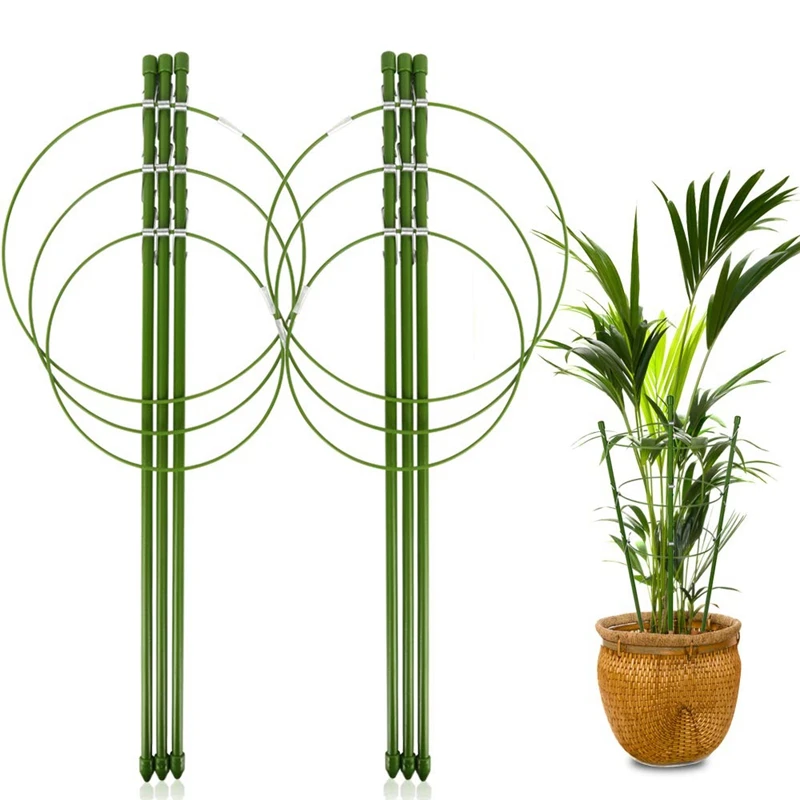 

2 Pack Plant Support Cage Metal Rust Resistant Garden Plant Support Ring Plant Stake Plant Support