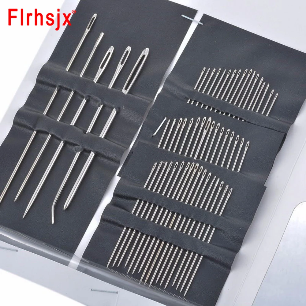 

55Pcs/Set Stainless Steel Sewing Needles Set Hand Stitches Tools Household Different Sizes Sewing Accessories DIY Crafts Supply