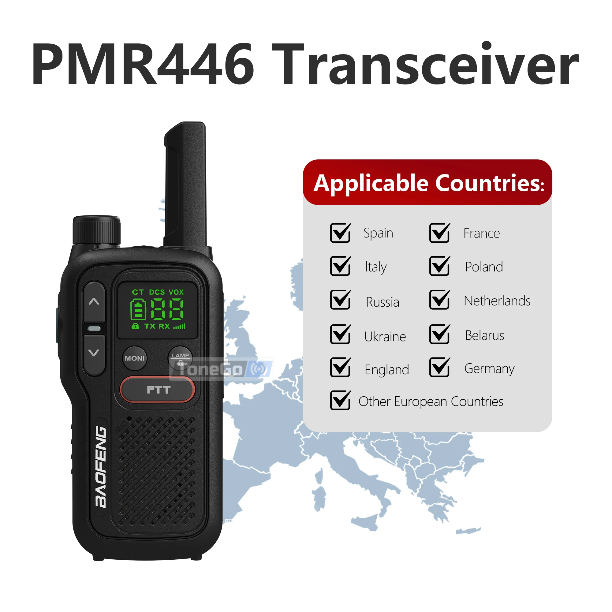 Baofeng T18 Мини-рация PMR446 Радио дальнего действия Перезаряжаемое зарядное устройство Type-C Портативное детское двустороннее радио для походов