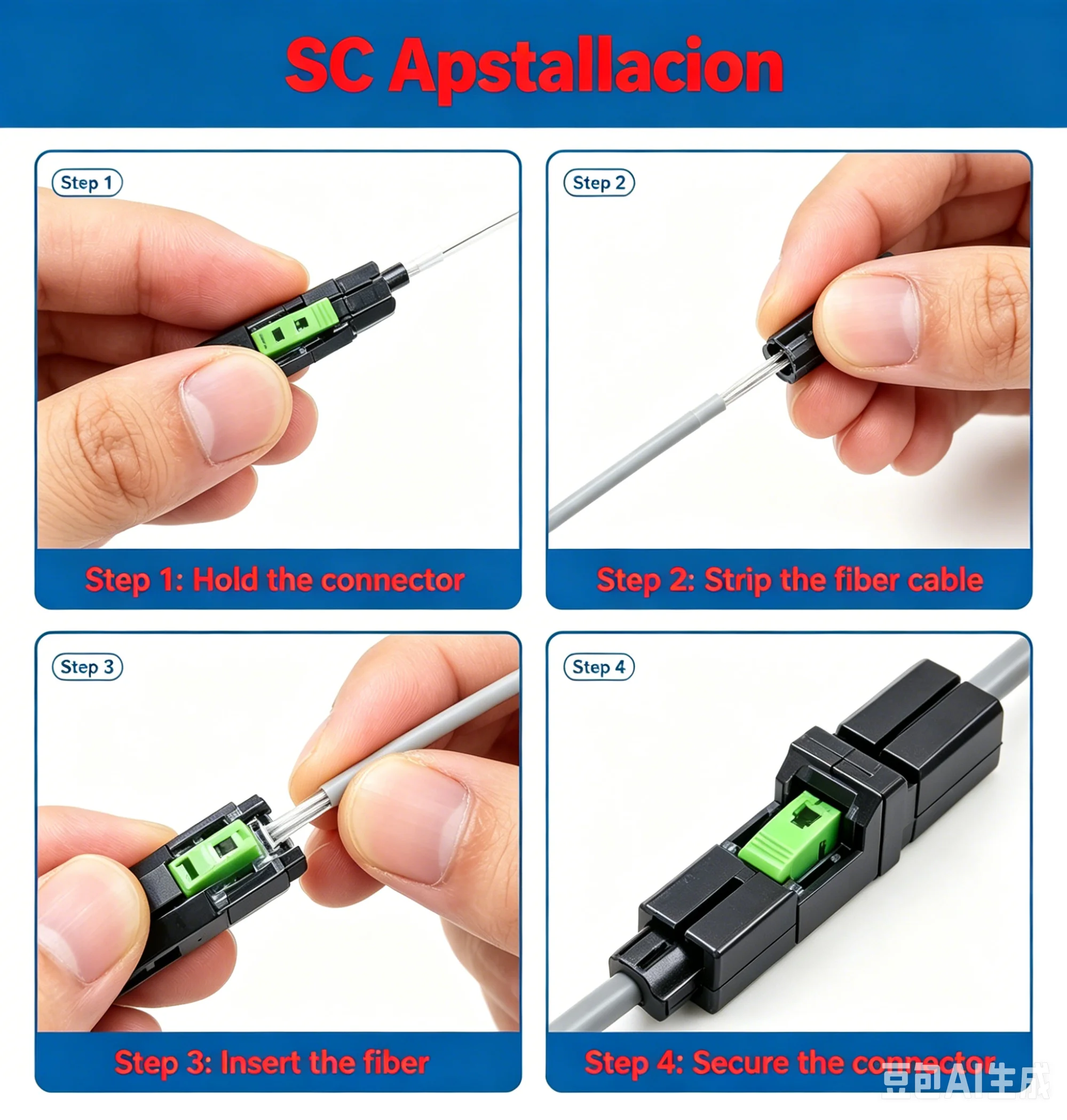 SC APC Connector Fiber Optic Fast Connector FTTH Field Assembly Optical Connector 100pcs Wholesale Clearance Stock Low Pri