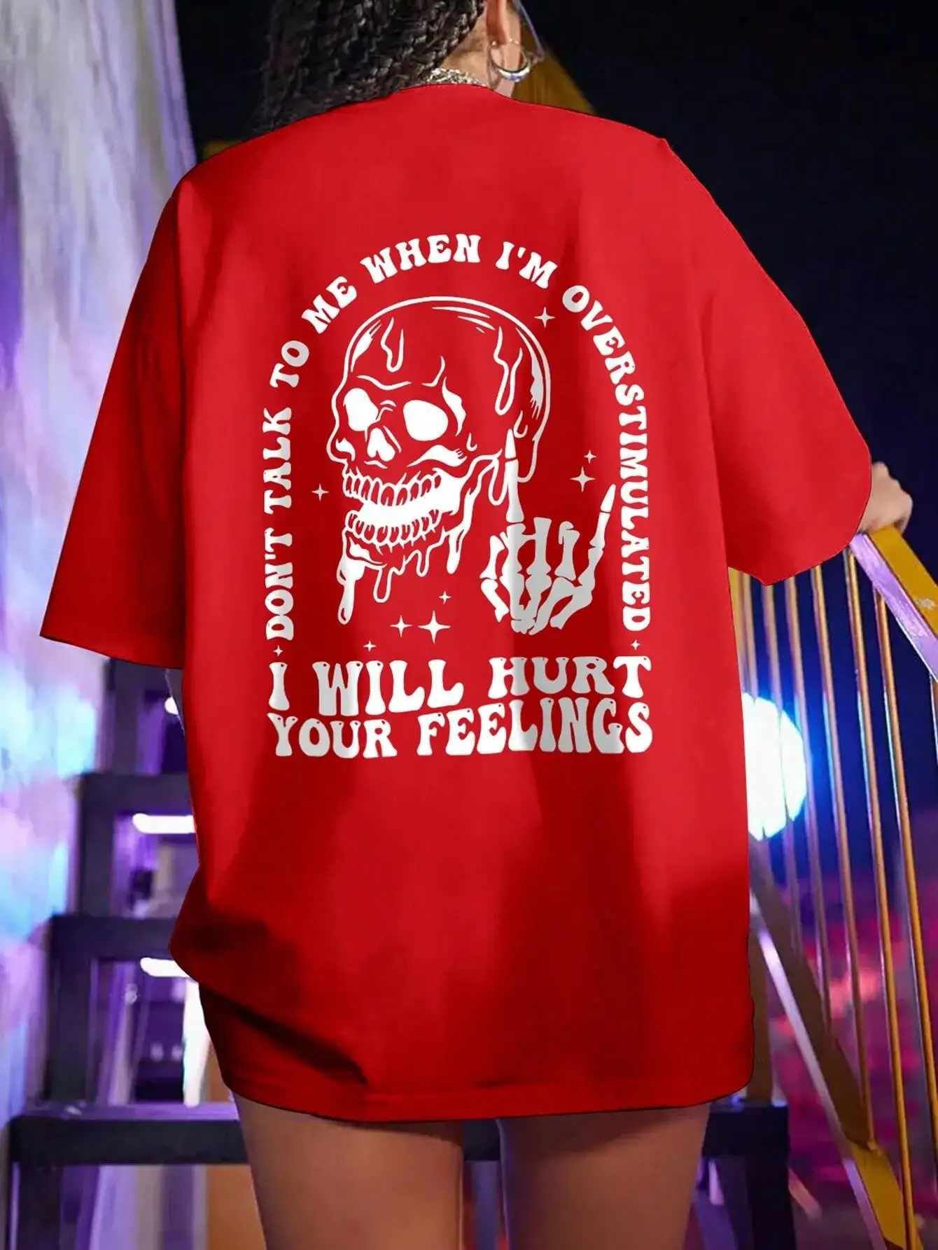 I Will Hurt Your Feelings Funny Letter Graphic Women T Shirt Cotton Casual Tshirt Street Loose Short Sleeve Breathable T-Shirt