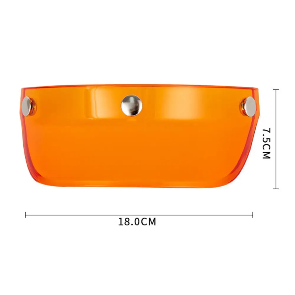 Motorcycle Helmet Sun Shade Protector 3 Snap-Button Retro Open Face Flip Up Down Shield Visor Modified Parts