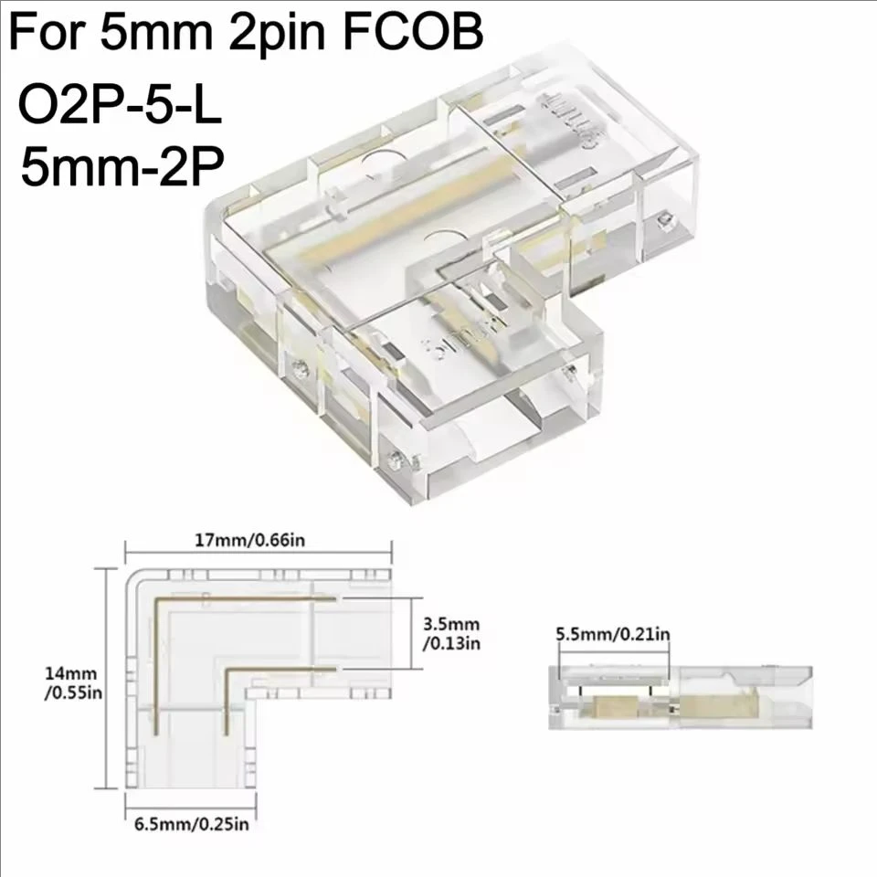 Handgepresster Lötfreier Einfach zu Installierender 2/3/4-Pin LED-Lichtstreifen-Verbinder, Geeignet für 5/8/10mm COB-Lichtstreifen