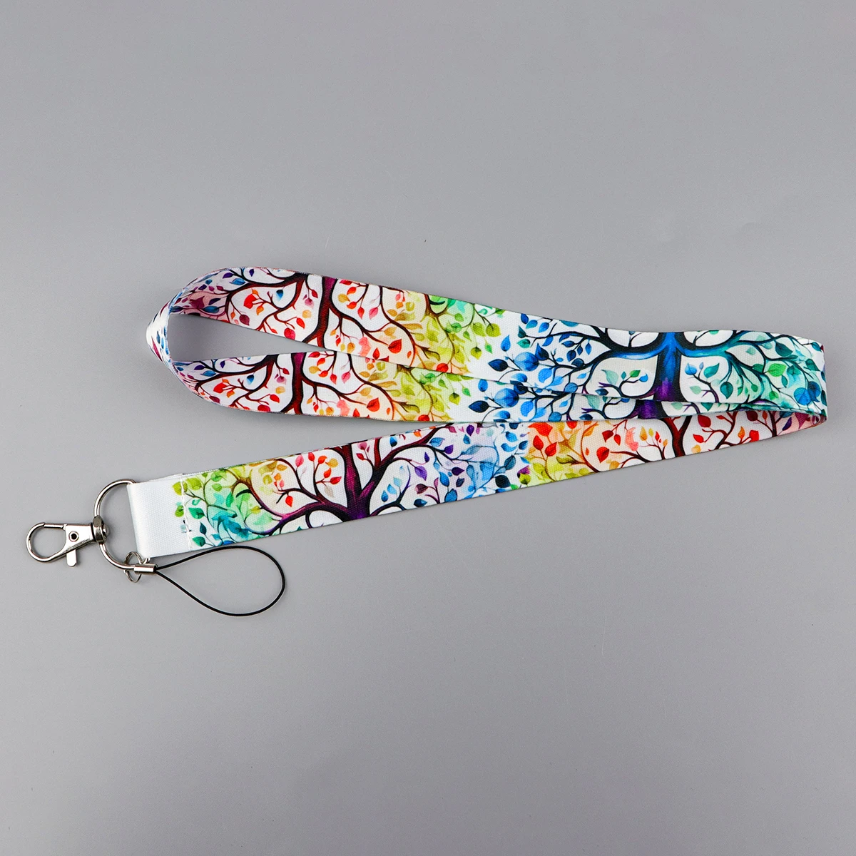 Tree Art Lanyard Keychain Neck Strap for Key ID Card Phone Straps Badge Holder DIY Hanging Rope Phone Accessories