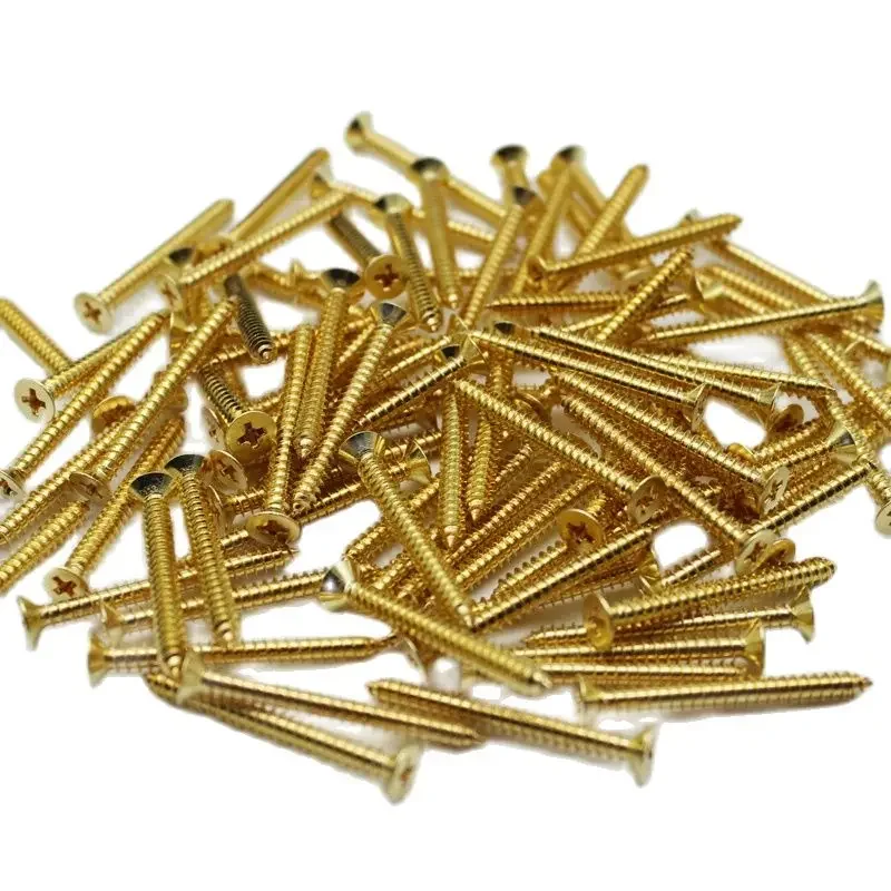 Messing Zelftappende Verzonken Phillips Zelftappende Houtschroeven M2 M2.5 M3 M3.5 M4 M4.5 M5 M6