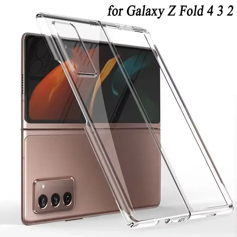 

For Samsung Galaxy Z Fold 4 3 2 Front+Back Clear Phone Case for Galaxy Z Fold4 Fold3 Fold2 Transparent Protective Cover