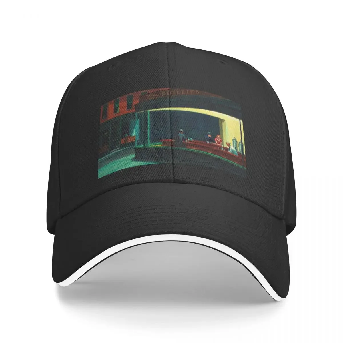 Edward Hopper Nighthawks Baseball Cap Hip Hop New In Hat Icon Elegant Women's Hats Men's