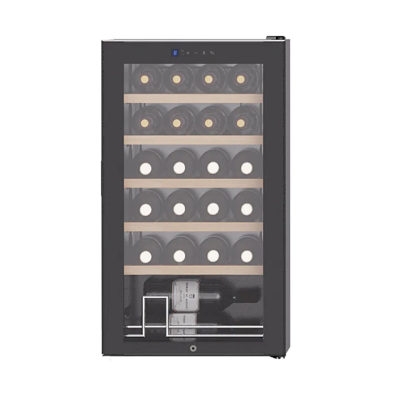 24 Bottle Wine Cooler, Compressor Cooling Wine Fridge, Constant Temperature Wine Cabinet with Air Cooling for Home Use