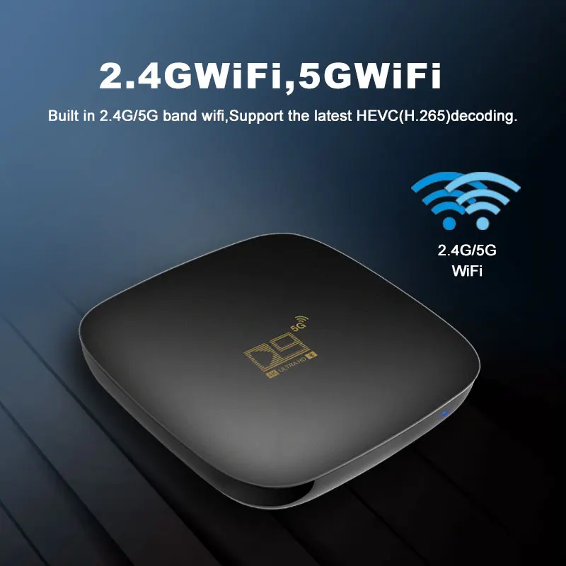 D9 Amlogic S905 Quad core ARM Cortex-A53 Android 10.0 2GB 16GB 4K HDR BT4.1 WiFi 4G 5G Android TV Box PK Pro Media player TV box