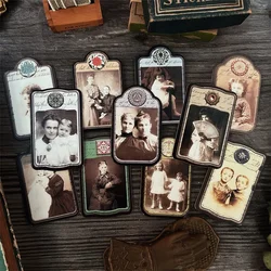 11 Pcs Tim Holtz Style Lady Girl Old Photo Craft Paper Junk Journal Ephemera Retro DIY Album Scrapbooking Material Paper Pack