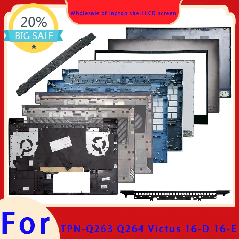 Suitable for Light and Shadow Elf 7 8 Victus 16-D E TPN-Q263 Q264 Top Cover Screen Frame Palm Support Bottom Shell ABCD Keyboard