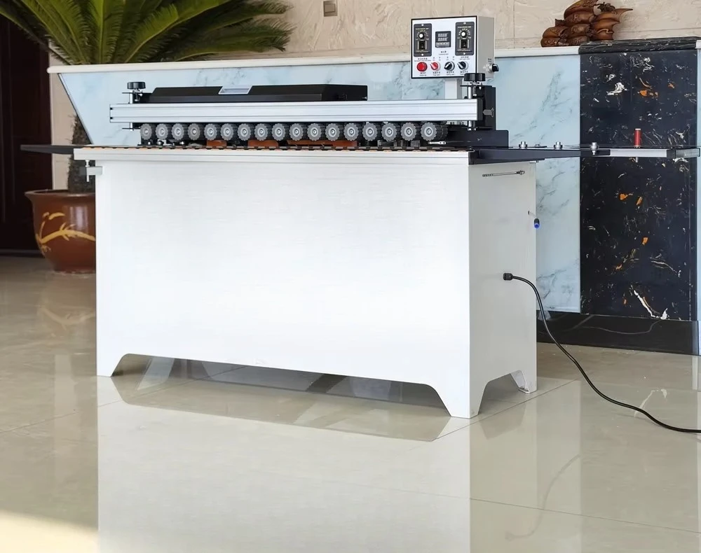High Speed Automatic Edge Bander Furniture Machinery Woodworking Edge Banding Machine with End Cutting Fine Trimming Polishing