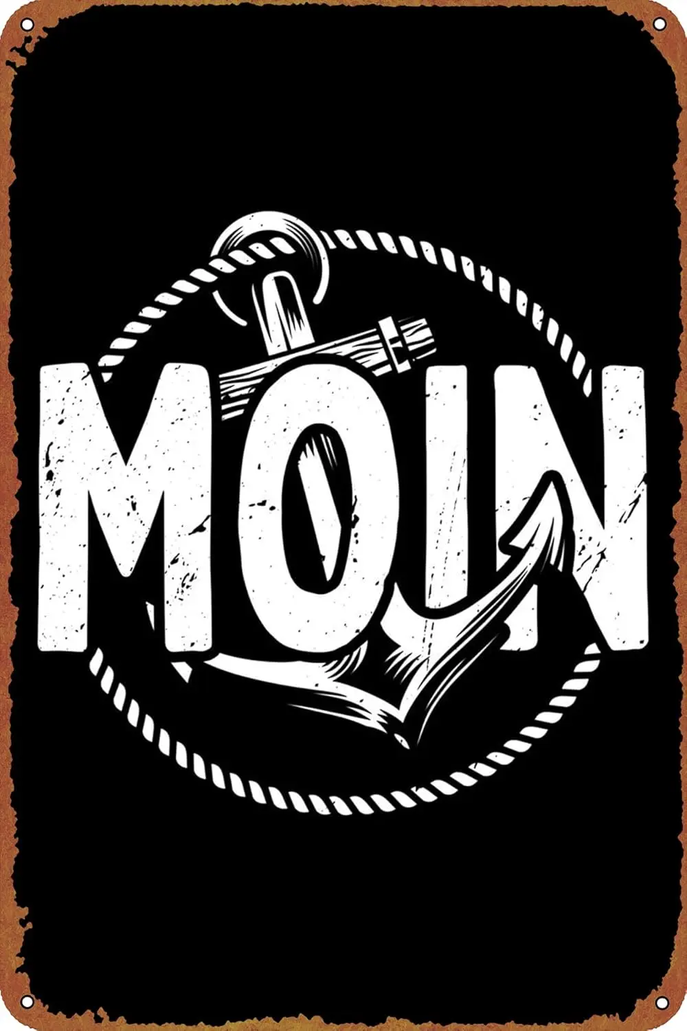 Moin Hamburg Poster Tin Sign Cafe bar Home Wall Art Decoration Retro Metal Tin Sign 8x12 inch 1pc sign sign