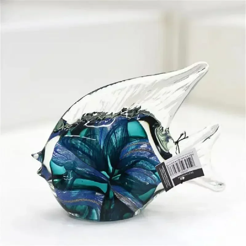 Colorful Handmade Glass Fish Crystal-like Birthday Gift For Friends And Families Modern Light Luxury Style Tabletop Ornament