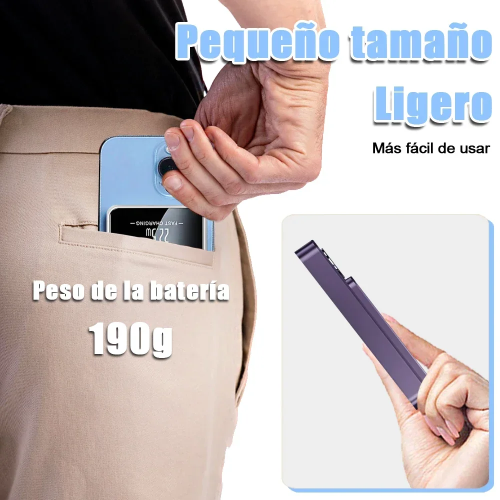 30000mAh Magnetic Power Bank 22.5W Fast Charging Portable Charger External Battery Wireless PowerBank for IPhone Huawei Xiaomi
