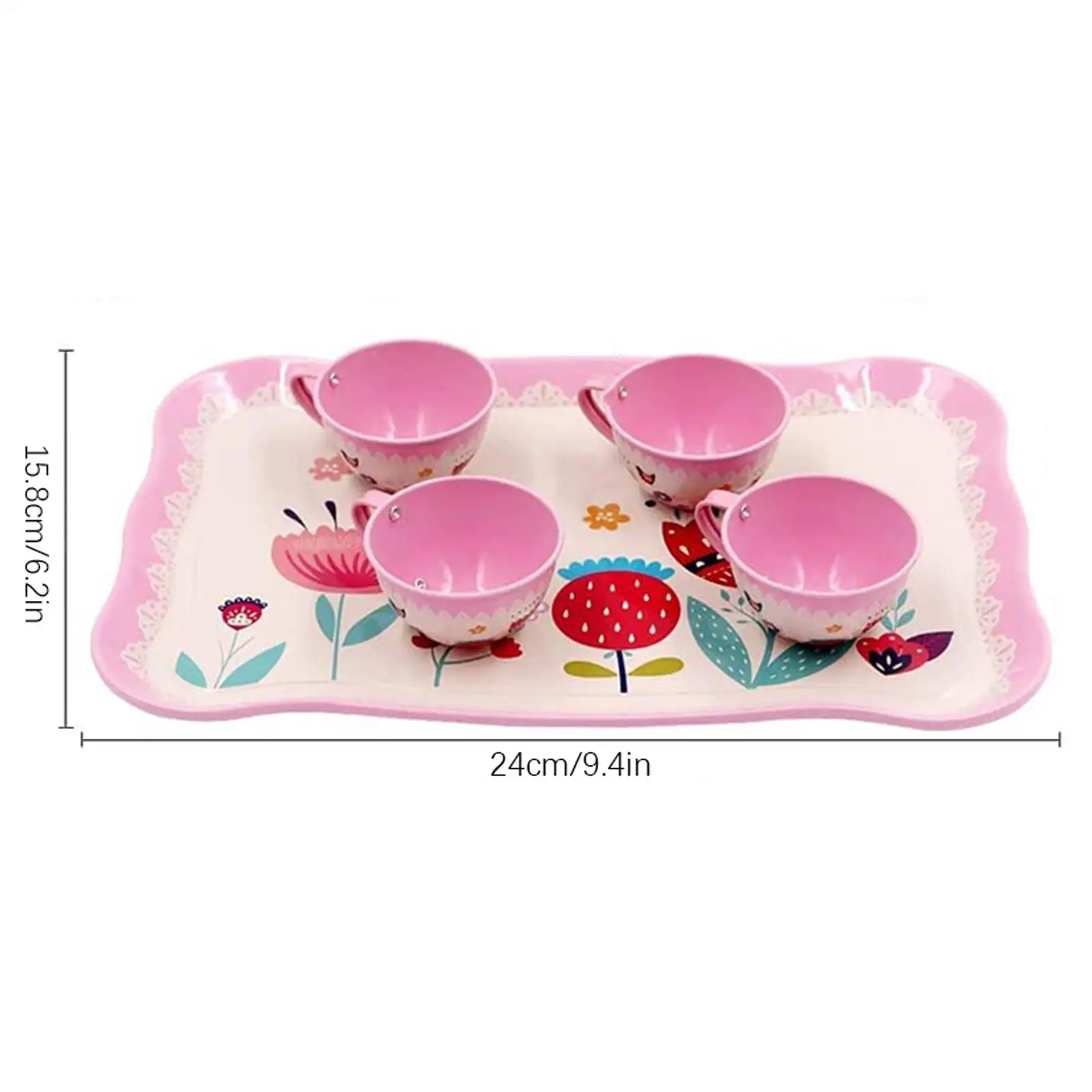 مجموعة حفلات الشاي للفتيات الصغيرات للمطبخ التظاهري للعب لعبة وقت الشاي مع بسكويت الحلوى والكعك وإبريق الشاي وهدايا عيد ميلاد الأميرة #6