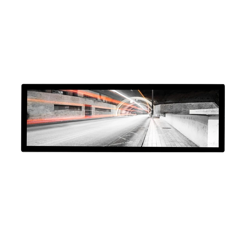 

Ultra Wide Slim Screen Strip Supermarket Digital Signage Shelf Edge Advertising LCD Stretched Bar Display