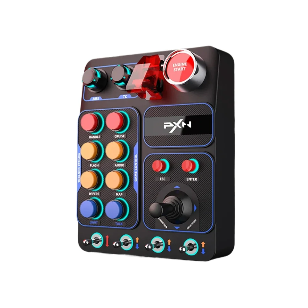 

PXN CB1 Racing Simulator Central Control Box Multifunctional Key Control Box RGB For EURO Truck Simulator Racing Game Custom