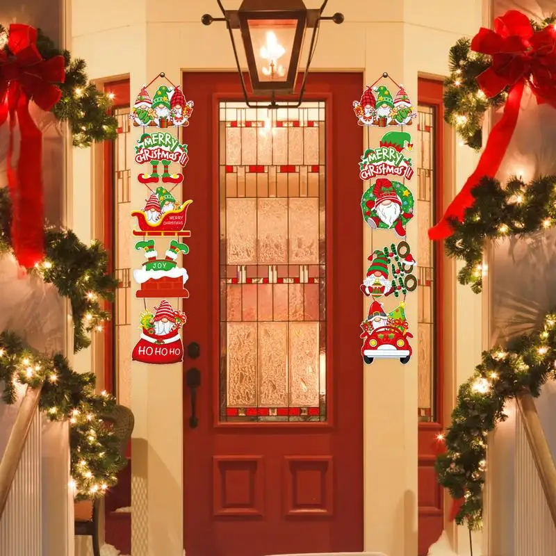

Christmas Signs For Porch Rustic Decorative Door Sign Porch Decorations Paper Front Porch Decor For Festive Home Enhancements