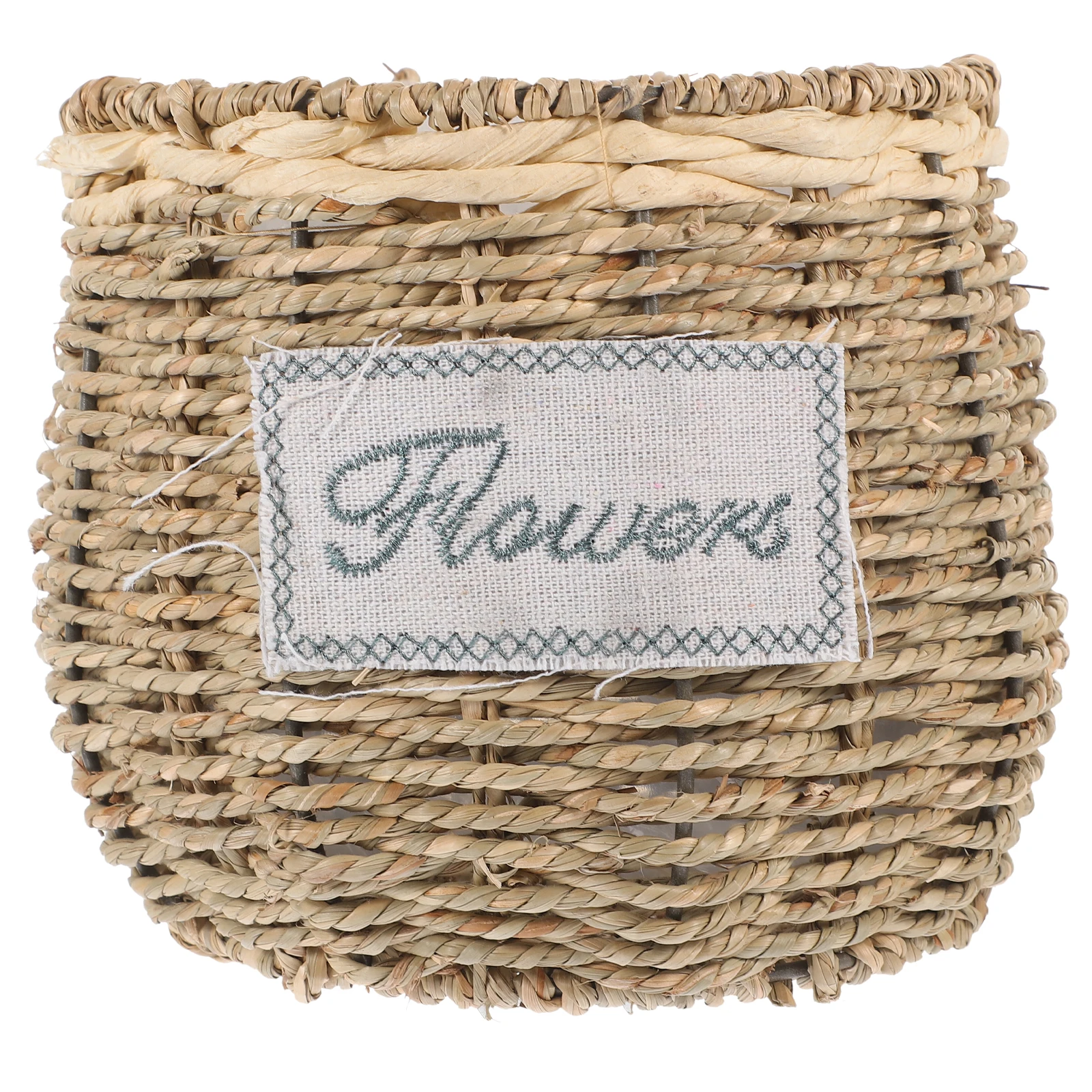 

Straw Woven Flower Basket Durable Storage Packing Decor Grass Container Plant Pots Indoor Farmhouse Style Succulent Basket