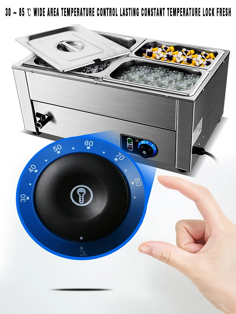 BEIJIAMEI Electric Bain Marie Electric Pool Soup Heat Preservation Soup Pool Cooked Food Heating Oven Warm Juice Oven