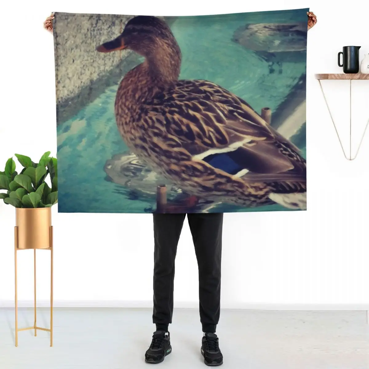 wild duck Throw Blanket couch cozy soft plush fuzzy picnic outdoor blanket