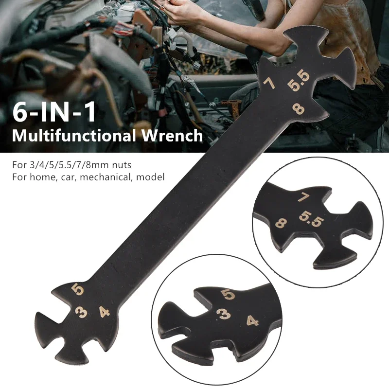 Car Model Tool Nut Spanner Multi Turnbuckle Wrench 3mm 4mm 5mm 5.5mm 7mm 8mm RC Replacement Parts Wrench Spanner