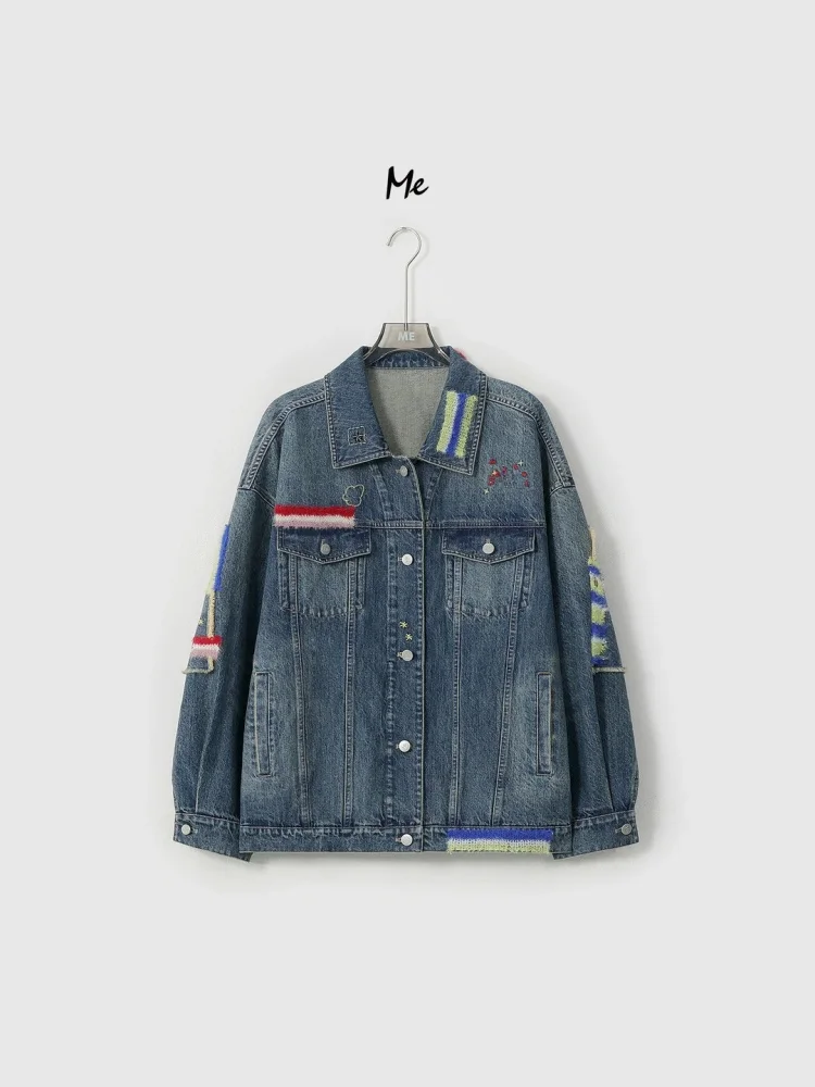 

Faionable Embroidered Silk Blend fiti Printed Slimming Versatile MESA27 Outerwear Stand Fit Ladies' Commute Sle