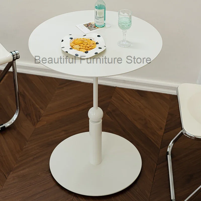 

Dressing White Coffee Tables Nesting Salon Center Salon Corner Tables Small Auxiliary Round Orta Sehpa Garden Furniture YR50CT