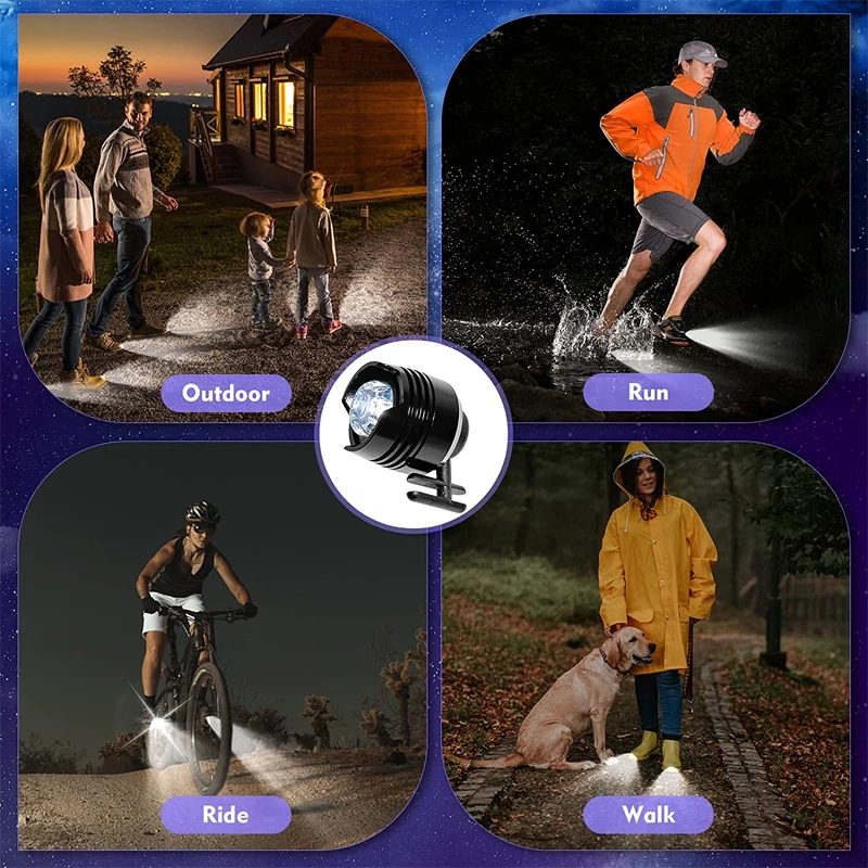 รองเท้าไฟหน้าสำหรับ Crocs กันน้ำเรืองแสงใน Dark LED Light รองเท้าอุปกรณ์ประดับตกแต่งสำหรับเดินป่าของขวัญ