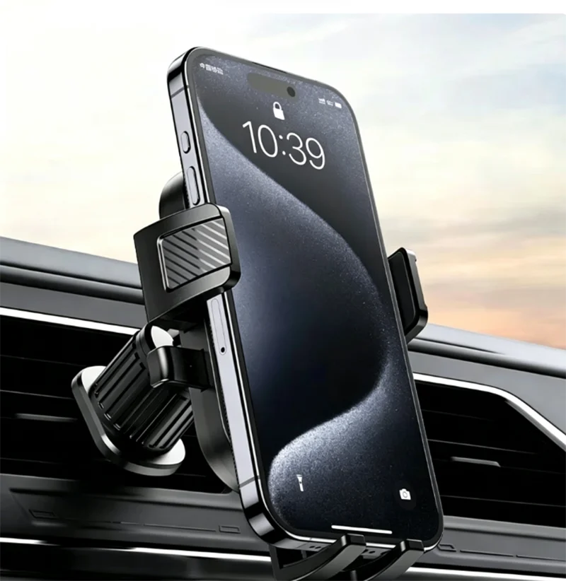 Flexible Cell Phone Holder Car, Phone Mount for Car Air Vent, Universal Auto Lock Car Phone Holder for iPhone Most Smartphone